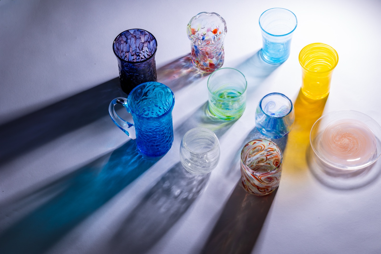 お皿とグラスの作品